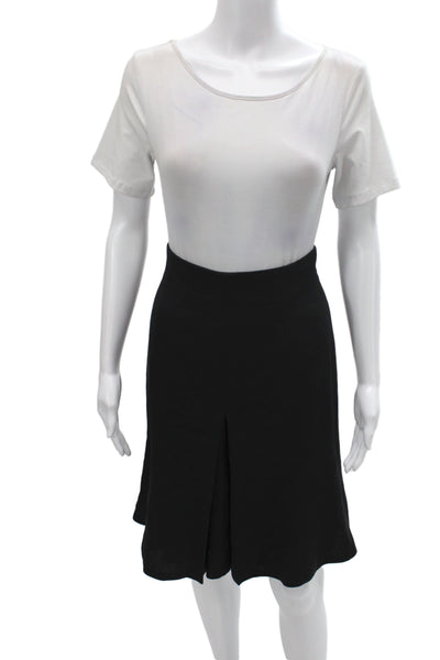 Dana Buchman Women Trumpet Black Wool Skirt Knee Length Zip Size 6