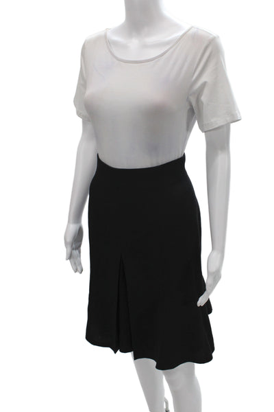 Dana Buchman Women Trumpet Black Wool Skirt Knee Length Zip Size 6