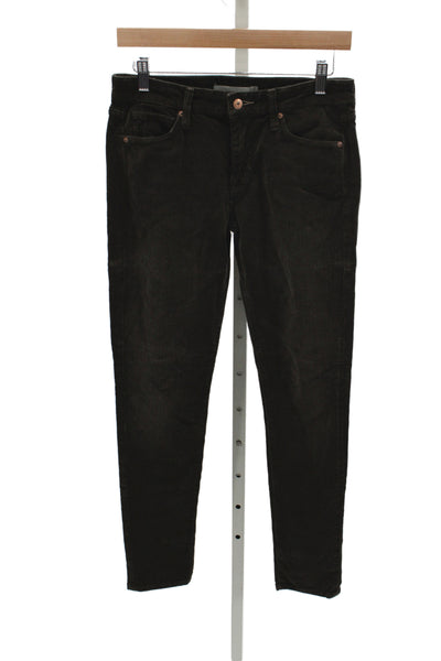 Vince Women Ankle Pants Brown Cotton Button Closure Casual Size 28