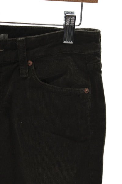 Vince Women Ankle Pants Brown Cotton Button Closure Casual Size 28
