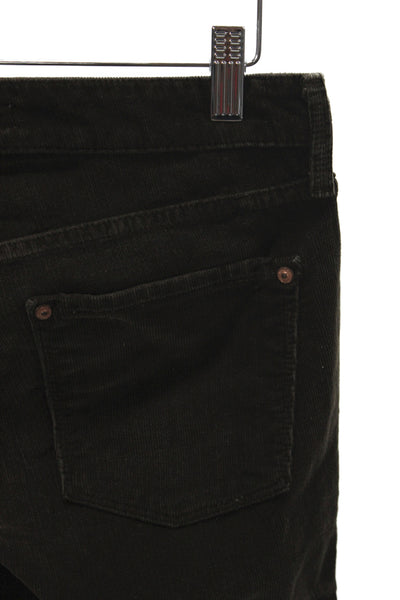 Vince Women Ankle Pants Brown Cotton Button Closure Casual Size 28