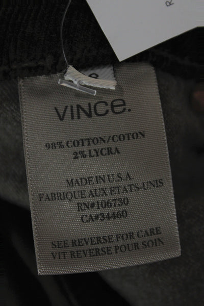 Vince Women Ankle Pants Brown Cotton Button Closure Casual Size 28