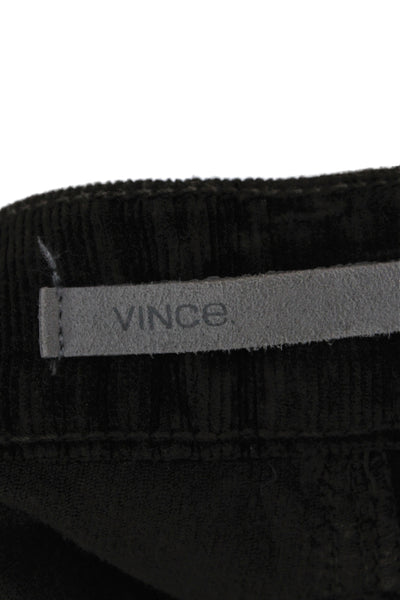 Vince Women Ankle Pants Brown Cotton Button Closure Casual Size 28