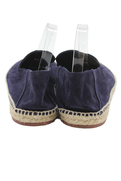 Loro Piana Mens Suede Slip On Espadrilles Navy Size 45 15
