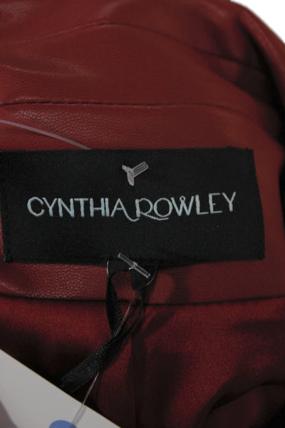 Cynthia Rowley Women Red Button Long Sleeve Basic Jacket Size S