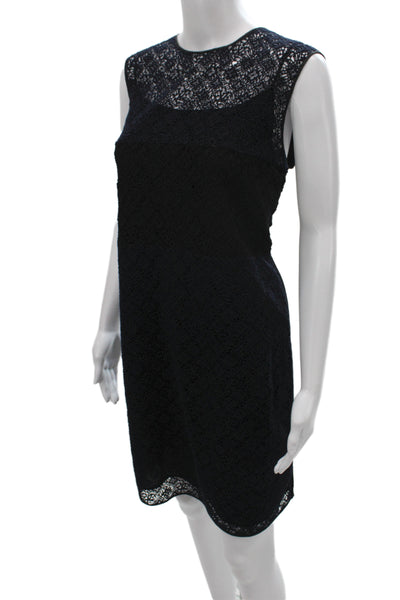Louis Vuitton Womens Sheath Dress Black Sleeveless Roundneck Knee Length Size 42