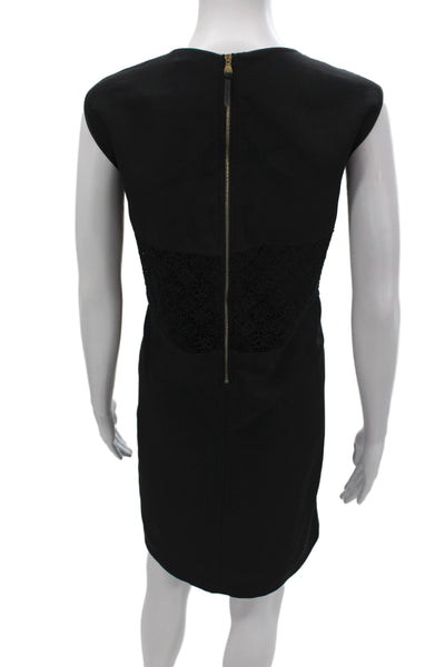 Louis Vuitton Womens Sheath Dress Black Sleeveless Roundneck Knee Length Size 42