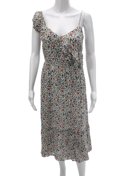 Club Monaco Women A-Line Floral V-Neck Sleeveless Dress Multicolor Size 0