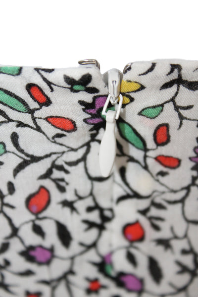 Club Monaco Women A-Line Floral V-Neck Sleeveless Dress Multicolor Size 0