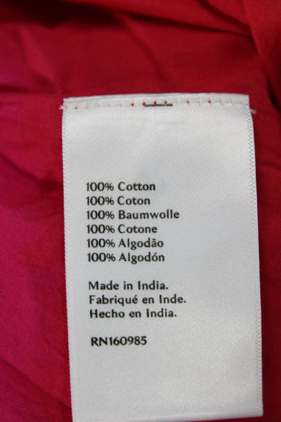 Maia Bergman Womens Mini Skirt Pink 100% Cotton Boho Pull On Size XS