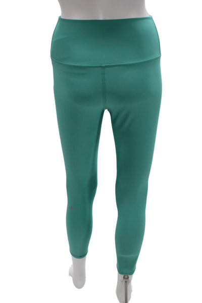 Alo Yoga Women Ankle Leggings Green Athleisure 84% Polyester Size M