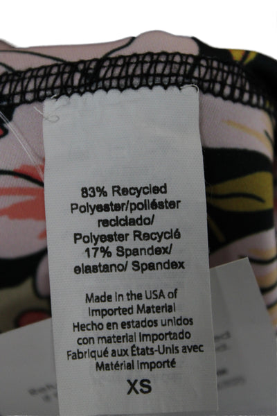Beyond Yoga Womens Ankle Leggings Black Floral Recycled Polyester Size XS
