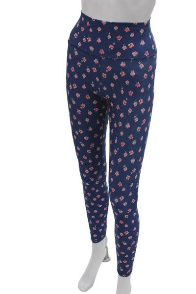 Spiritual Gangster Womens Ankle Floral Blue Leggings Recycled Polyester Size S