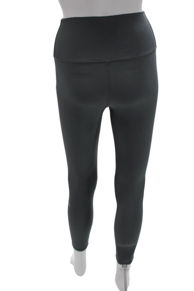 Alo Womens Ankle Leggings Black Synthetic Athleisure Size XS