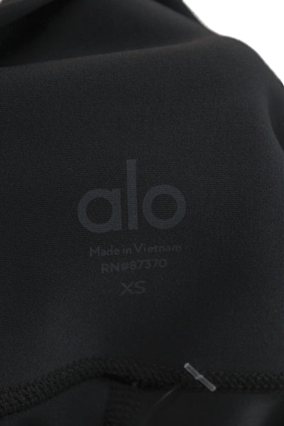 Alo Womens Ankle Leggings Black Synthetic Athleisure Size XS