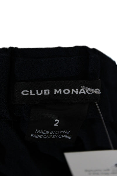 Club Monaco Womens Basic Off the Shoulder Black 3/4 Sleeve Blouse Size 2
