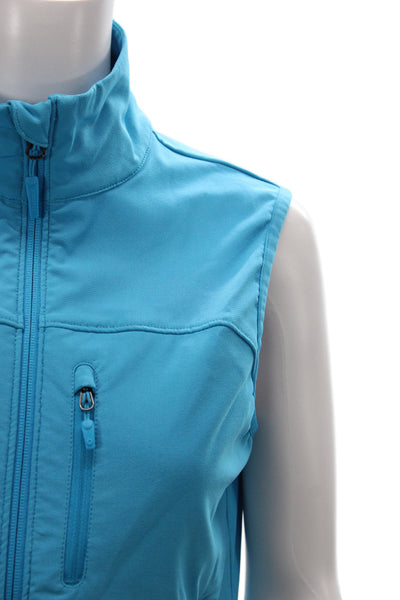 Marmot Womens Blue Windbreaker Vest Sleeveless Zip Closure Size S
