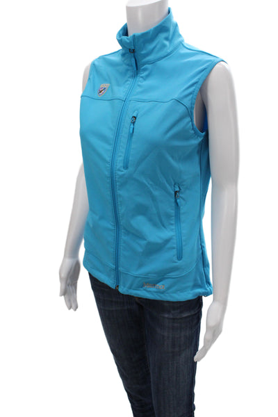 Marmot Womens Blue Windbreaker Vest Sleeveless Zip Closure Size S