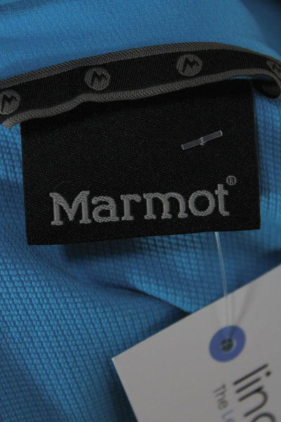 Marmot Womens Blue Windbreaker Vest Sleeveless Zip Closure Size S