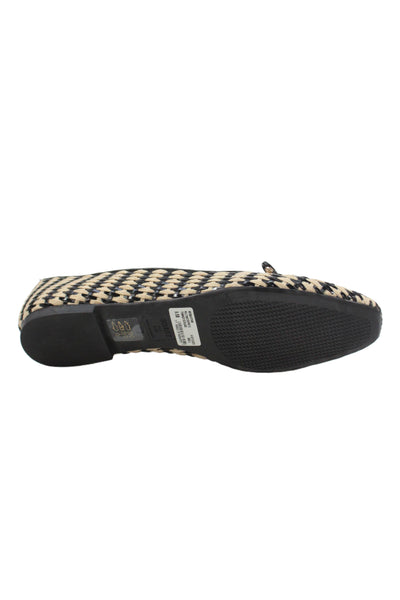 Schutz Women's Round Toe Woven Slip-On Ballet Flats Shoes Black Size 9.5