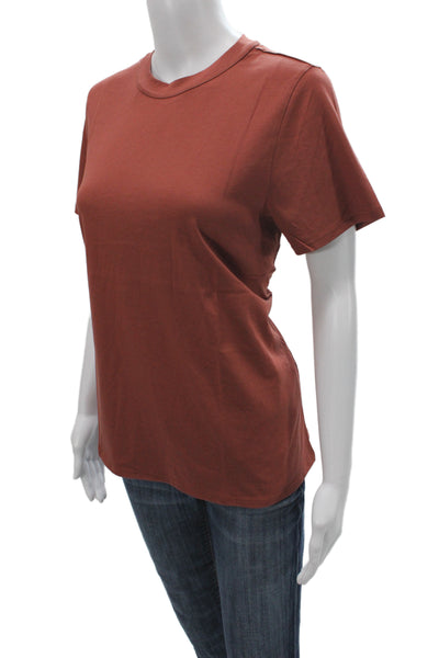 Eileen Fisher Women Basic Brown Organic Cotton Crew Neck T-Shirt Size M