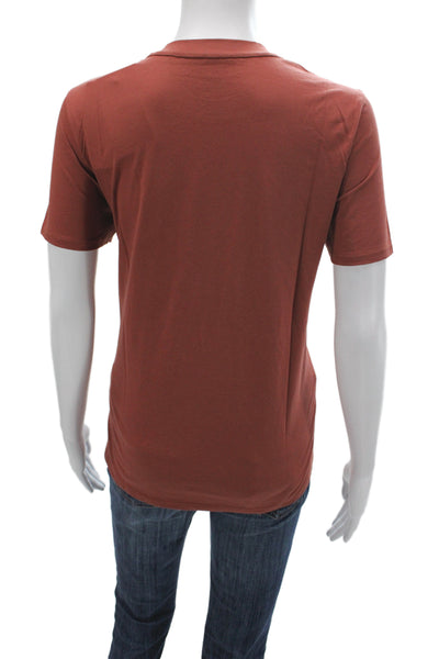 Eileen Fisher Women Basic Brown Organic Cotton Crew Neck T-Shirt Size M
