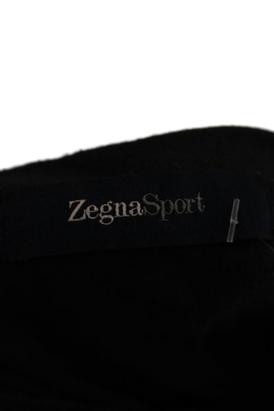 Zegna Sport Men Basic Black Cotton T-Shirt Size XL