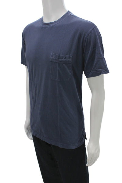 Zegna Sport Mens Basic Blue Cotton Crew Neck Short Sleeve T-Shirt Size 2XL