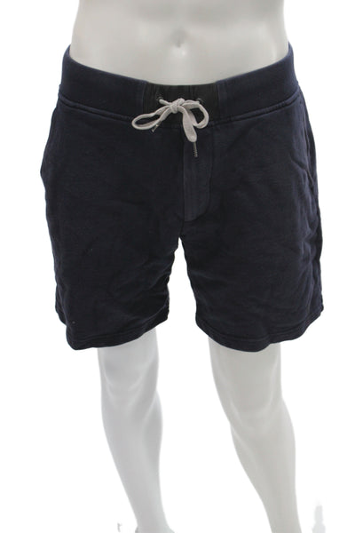 Marc By Marc Jacobs Mens Sweat Shorts Blue Cotton Drawstring Casual Size M