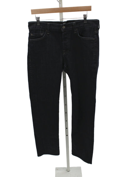 7 For All Mankind Mens Straight Jeans Blue Cotton Size 33