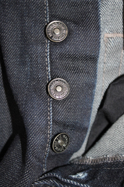 7 For All Mankind Mens Straight Jeans Blue Cotton Size 33