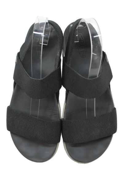 Keen Womens Canvas Ankle Style Sandals Black Size 9.5