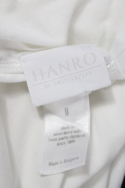Hanro Women Sleeveless Scoop Neck Cotton Basic Tank White Size M