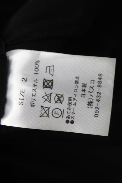 Chronicle Women A-Line Skirt Black Midi Polyester Size 2