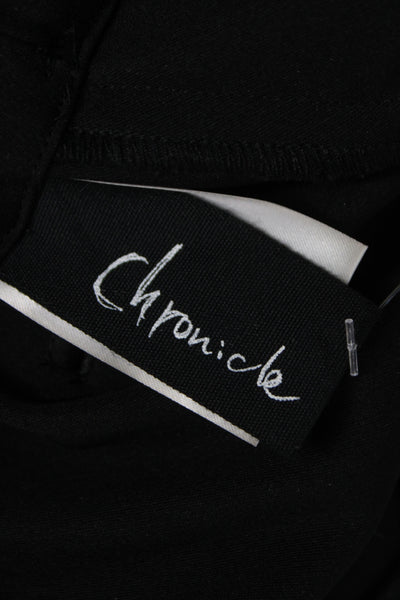 Chronicle Women A-Line Skirt Black Midi Polyester Size 2