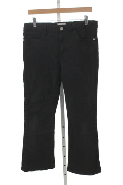 Frame Womens Black Bootcut Jeans Cotton Mid Rise Button 26 Inseam Size 32