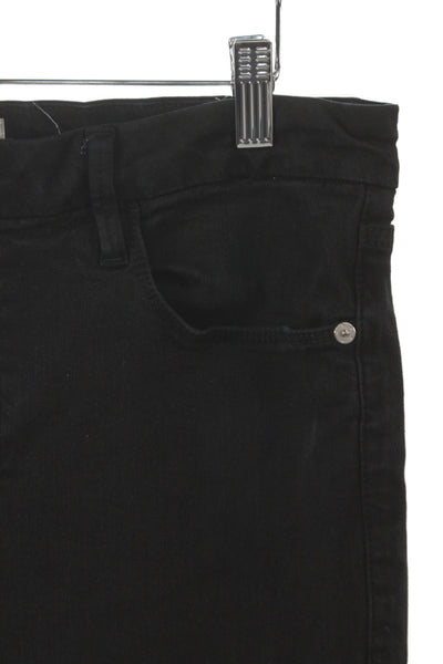 Frame Womens Black Bootcut Jeans Cotton Mid Rise Button 26 Inseam Size 32