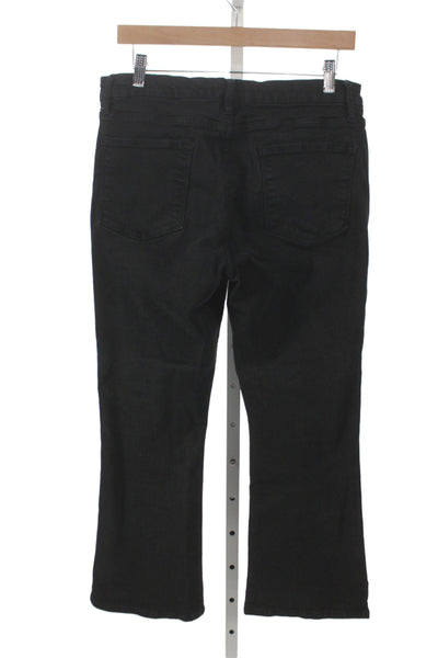 Frame Womens Black Bootcut Jeans Cotton Mid Rise Button 26 Inseam Size 32