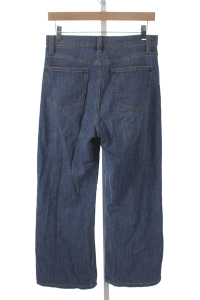 Joes Women Wide-Leg Blue Cotton High-Rise Jeans Size 27