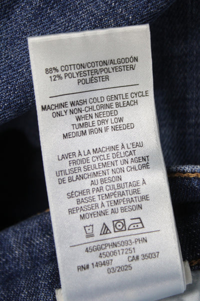 Joes Women Wide-Leg Blue Cotton High-Rise Jeans Size 27