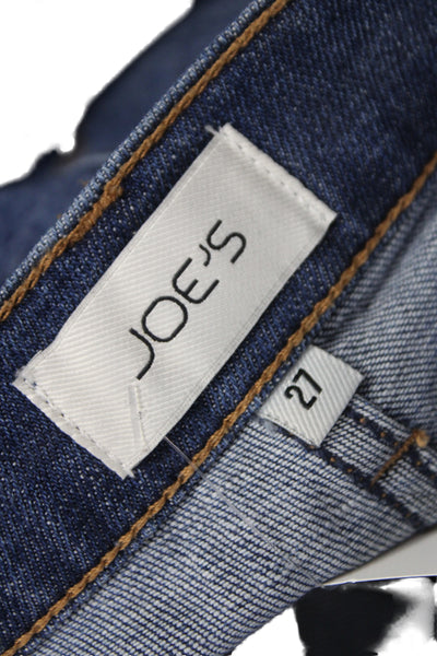 Joes Women Wide-Leg Blue Cotton High-Rise Jeans Size 27