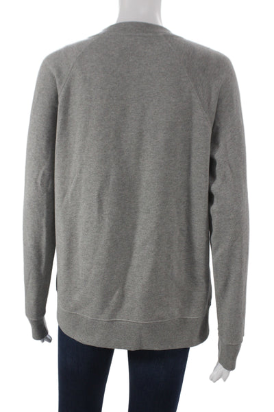 Derek Lam 10 Crosby Womens Jersey Button-Up Gray Cotton Size S
