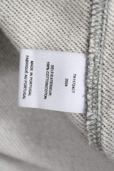Derek Lam 10 Crosby Womens Jersey Button-Up Gray Cotton Size S