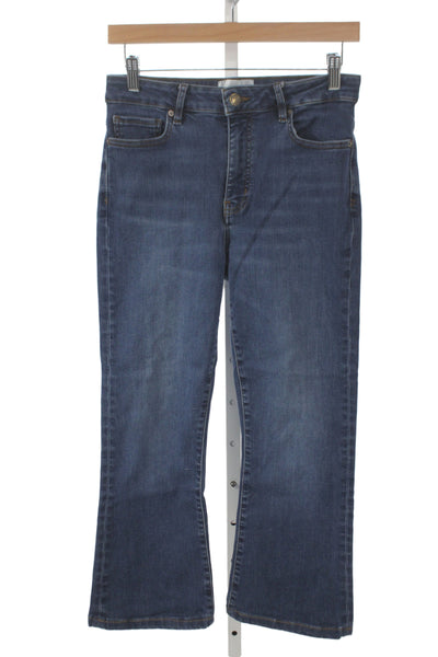 Frame Womens Bootcut Mid Rise Jeans Blue Cotton Blend Button Size 28