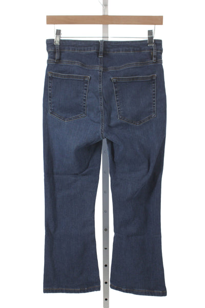 Frame Womens Bootcut Mid Rise Jeans Blue Cotton Blend Button Size 28