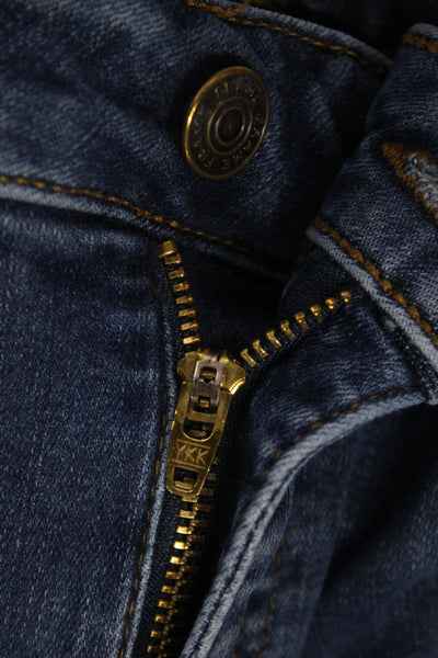 Frame Womens Bootcut Mid Rise Jeans Blue Cotton Blend Button Size 28