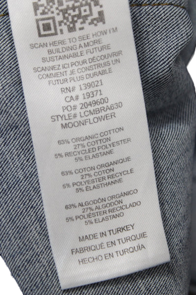 Frame Womens Bootcut Mid Rise Jeans Blue Cotton Blend Button Size 28