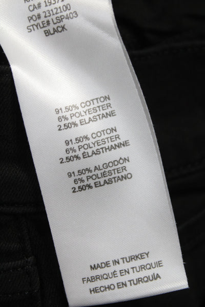Frame Womens Wide-Leg Black Cotton Jeans Size 28