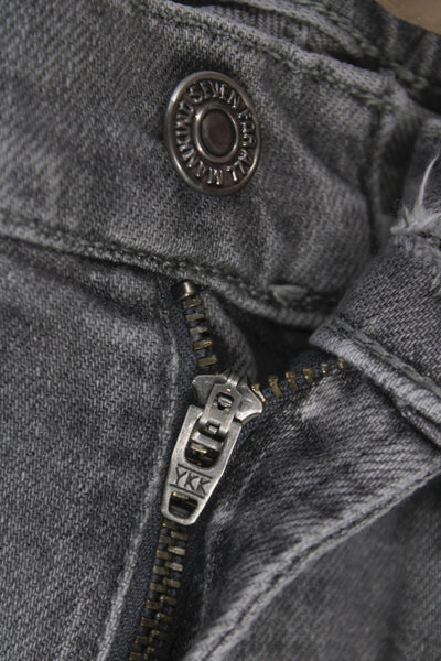 7 For All Mankind Womens Cropped Gray Cotton Jeans Mid Rise Size 29