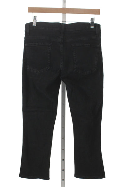 7 For All Mankind Womens Straight Black Cotton Jeans Size 29